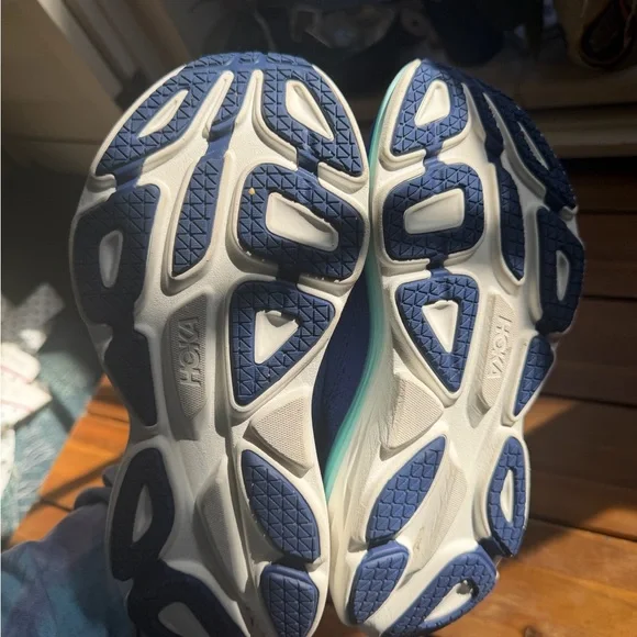 Hoka Women's Bondi 8 Sneakers in Blue and Aqua Size 9 - Picture 4 of 7